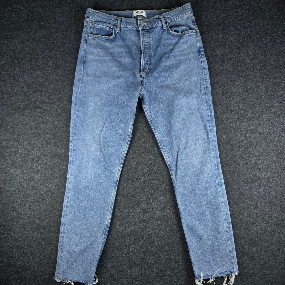 AGOLDE Nico High Rise Slim Raw Hem Jeans Button Fly A093D-1255, size 31